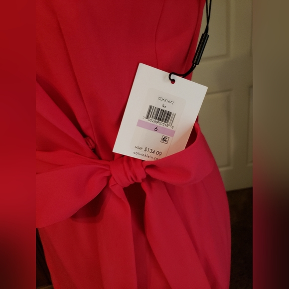 Calvin Klein, Size 6, Raspberry color with Black trim. Accessories not included - Picture 2 of 2